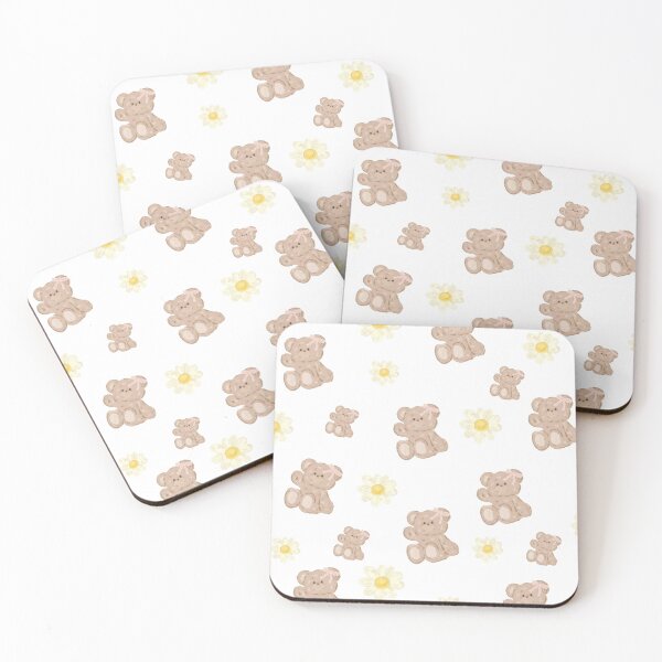 Item preview, Teddy bear daisy print designed and sold by KassiesKreation.