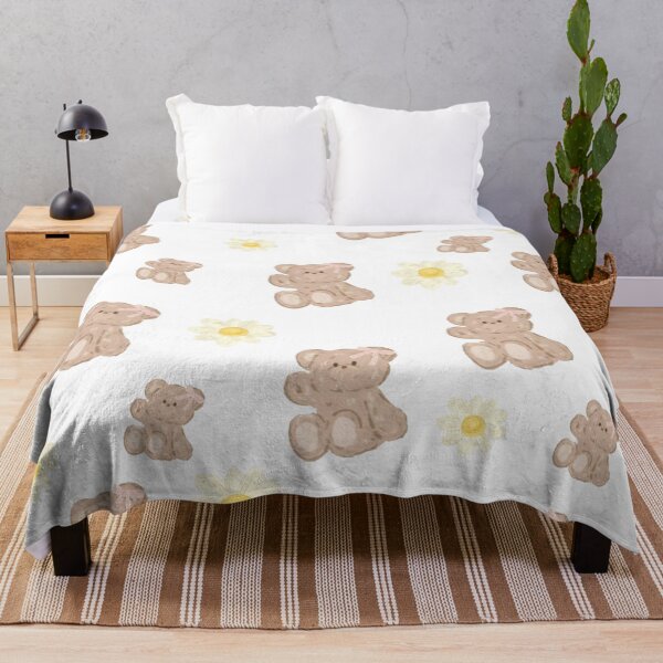 Item preview, Teddy bear daisy print designed and sold by KassiesKreation.