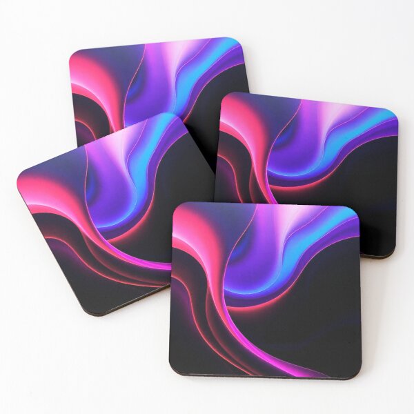 Item preview, Velvet Neon I – Bold Neon Abstract Wall Art Print designed and sold by Edge Of The Easel.
