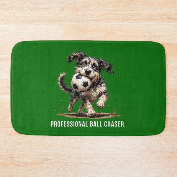Item preview, Professional Ball Chaser – Football Scruffy Dog Illustration designed and sold by PAPIRO SIGLO XXI.
