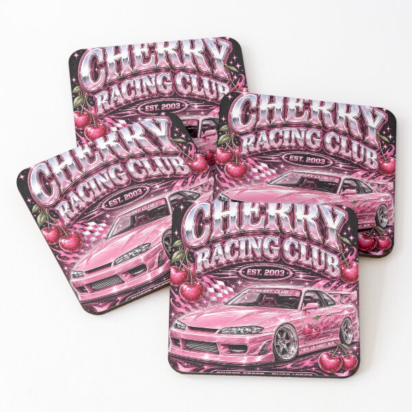 Item preview, Cherry Racing Club Pink Car Aesthetic – Y2K Racing Design designed and sold by GraphiteLab.