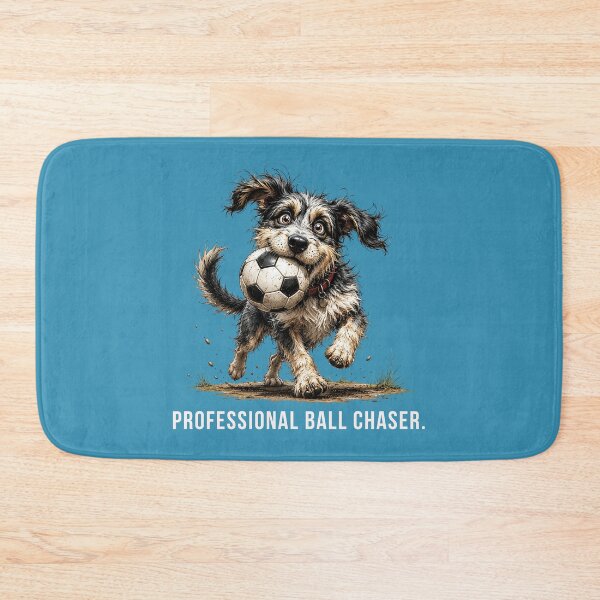 Item preview, Professional Ball Chaser – Soccre Scruffy Dog Illustration designed and sold by PAPIRO SIGLO XXI.
