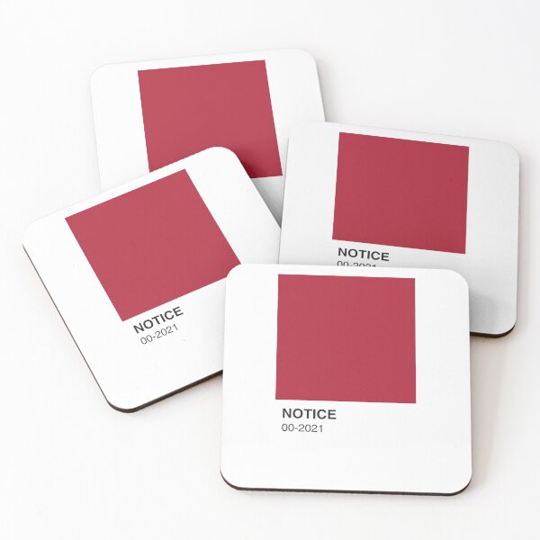 Item preview, Notice Movie Red Colour Swatch - White Border designed and sold by The Colourful Game.