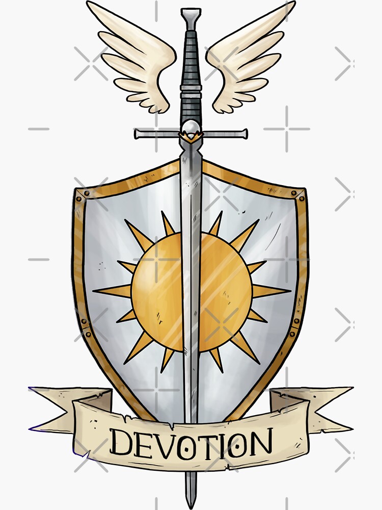 Paladin Oath Of Devotion Sticker For Sale By Sheppard56 Redbubble   Bg,f8f8f8 Flat,750x,075,f Pad,750x1000,f8f8f8.u2 