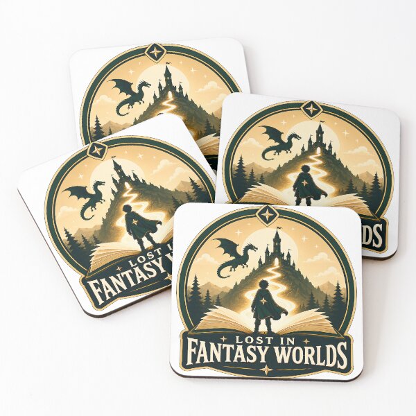 Item preview, Lost in Fantasy Worlds | Fantasy Reader Book Lover Emblem designed and sold by Digital Culture Studio.