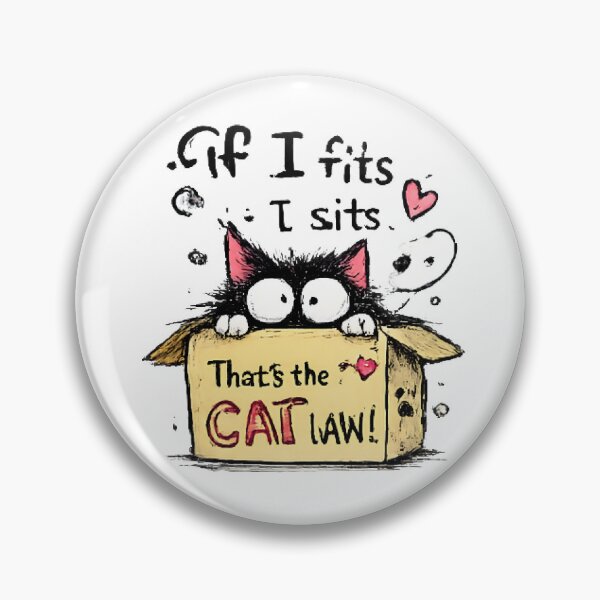 Item preview, If I Fits I Sits – Funny Cat in a Box Cartoon Cat Lover Design designed and sold by vansaidshop ⭐⭐⭐⭐⭐.