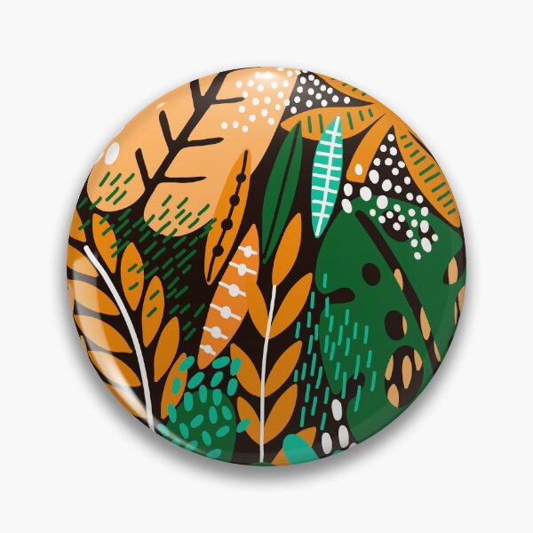 Item preview, Tropical Green And Orange Modern Contemporary Leaves Pattern designed and sold by DEC02.