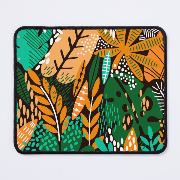 Item preview, Tropical Green And Orange Modern Contemporary Leaves Pattern designed and sold by DEC02.