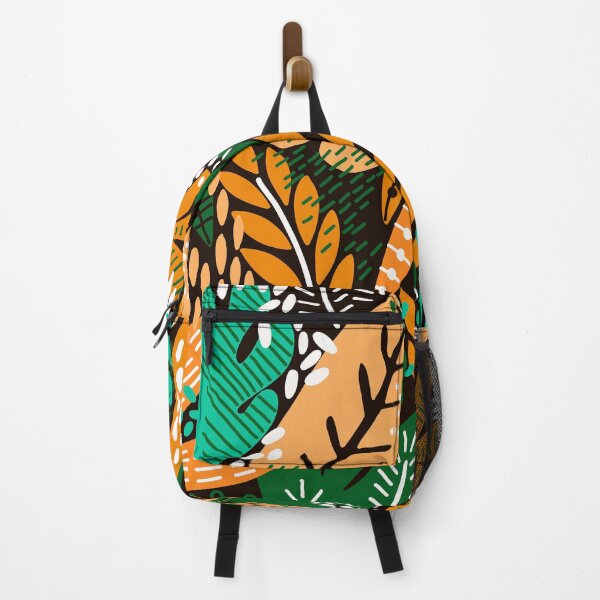 Item preview, Tropical Green And Orange Modern Contemporary Leaves Pattern designed and sold by DEC02.