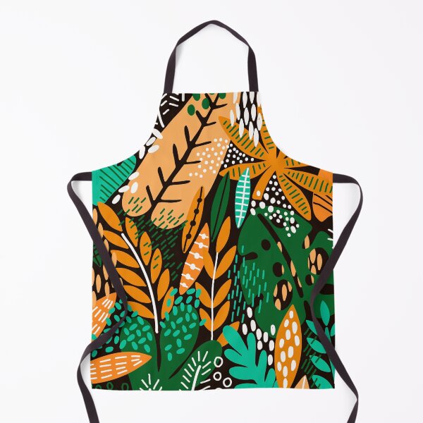 Item preview, Tropical Green And Orange Modern Contemporary Leaves Pattern designed and sold by DEC02.