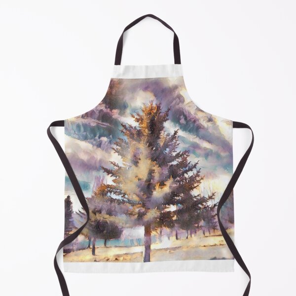 Item preview, Abstract Impressionist Winter Pine Tree Digital Art designed and sold by BalkanBloom.