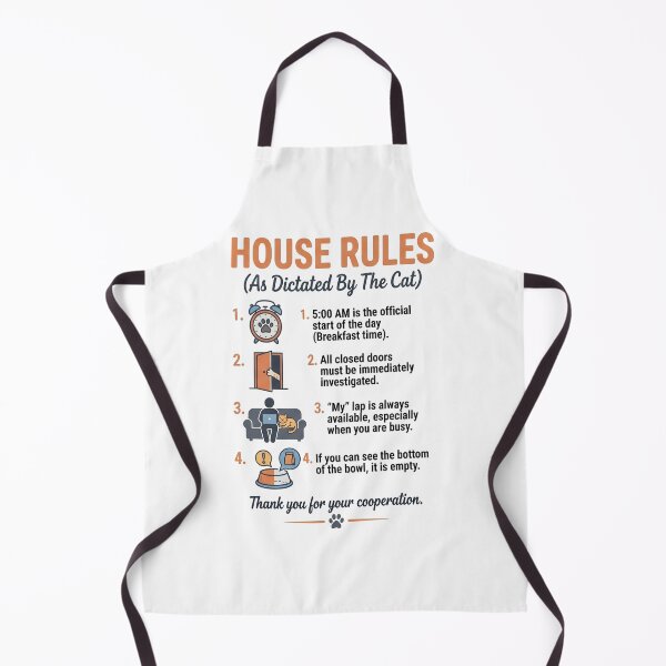 Item preview, House Rules As Dictated By The Cat" Funny Graphic Tee designed and sold by BetonikDesigner.