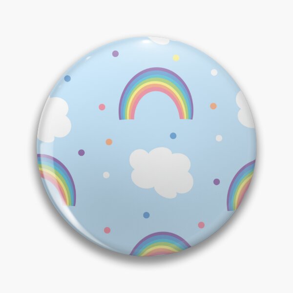 Item preview, Rainbow pattern with colored dots and clouds designed and sold by tornasolhaze.