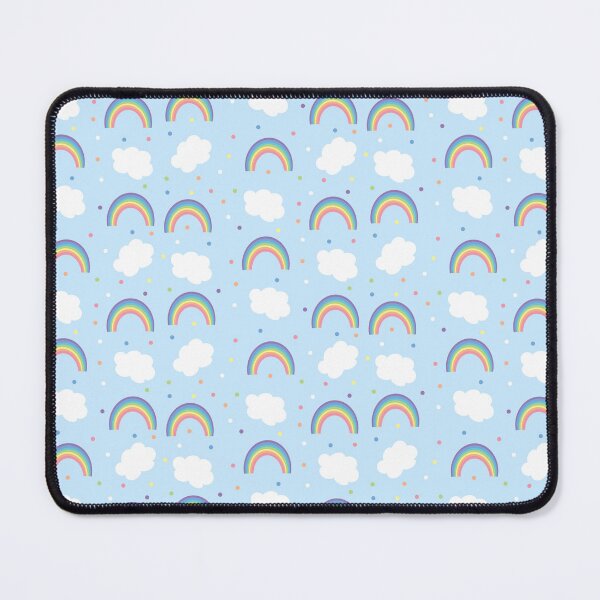 Item preview, Rainbow pattern with colored dots and clouds designed and sold by tornasolhaze.