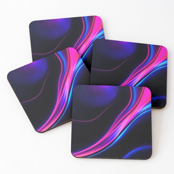 Item preview, Velvet Neon III – Vibrant Abstract Neon Decor Print designed and sold by Edge Of The Easel.