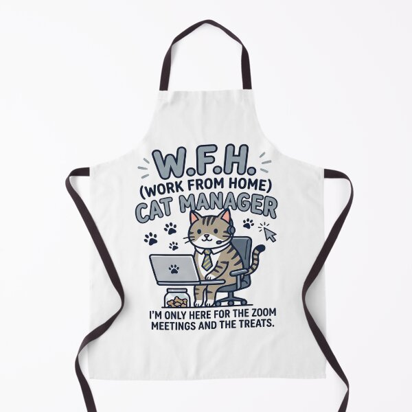 Item preview, Funny W.F.H. Cat Manager - Zoom Meetings & Treats T-Shirt designed and sold by BetonikDesigner.