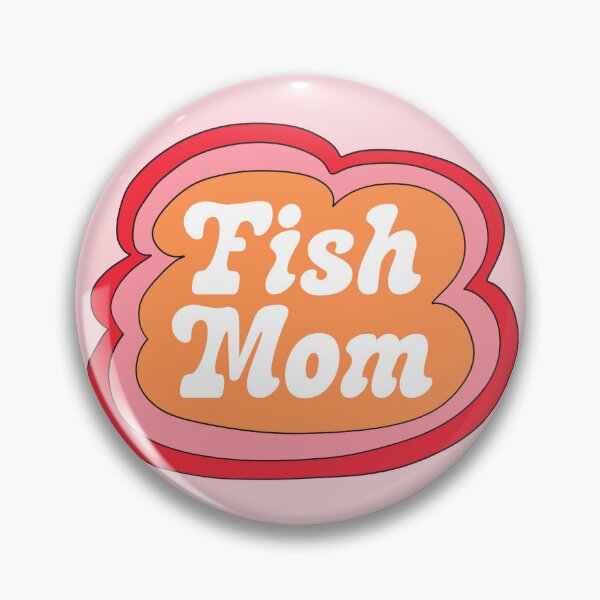Item preview, Fish Mom (Orange on Pink) designed and sold by yellowflowerhut.