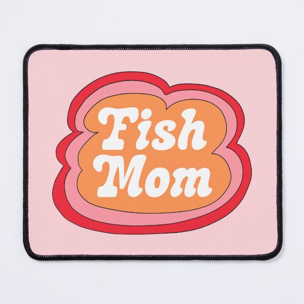 Item preview, Fish Mom (Orange on Pink) designed and sold by yellowflowerhut.