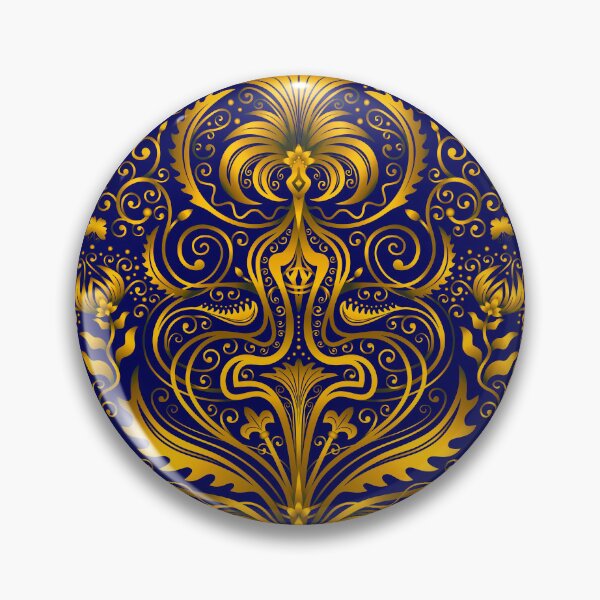 Item preview, Art Deco Golden And Royal Purple Ornate Pattern designed and sold by DEC02.