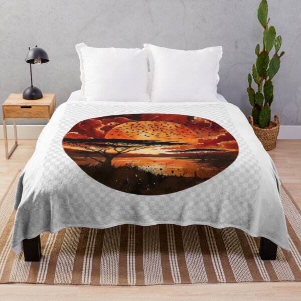 Item preview, Watercolor African Sunset Wall Art | Safari Landscape Printable Decor designed and sold by GalleryPeak.