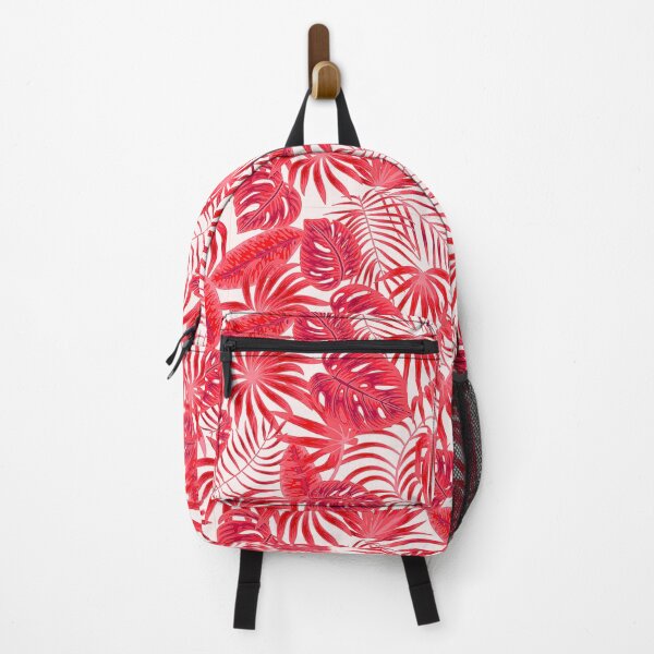 Item preview, Tropical Island Red Palm Leaves Pattern designed and sold by DEC02.