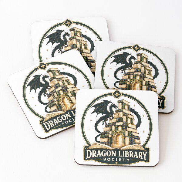 Item preview, Dragon Library Society | Fantasy Reader Book Dragon Emblem designed and sold by Digital Culture Studio.
