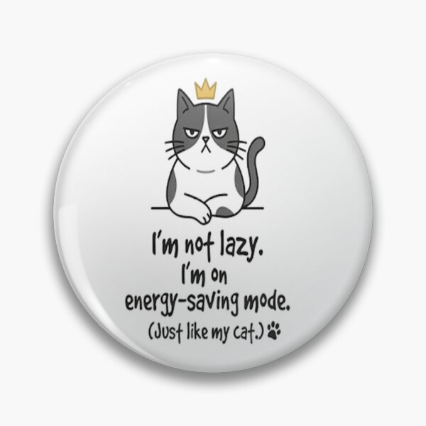 Item preview, I'm Not Lazy, I'm On Energy-Saving Mode" Funny Cat T-Shirt designed and sold by BetonikDesigner.