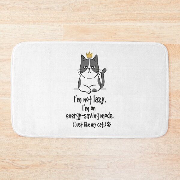 Item preview, I'm Not Lazy, I'm On Energy-Saving Mode" Funny Cat T-Shirt designed and sold by BetonikDesigner.