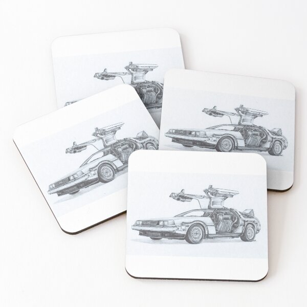 Item preview, Back to the Future DMC DeLorean Car Time Machine Biro Drawing designed and sold by FanartAft.