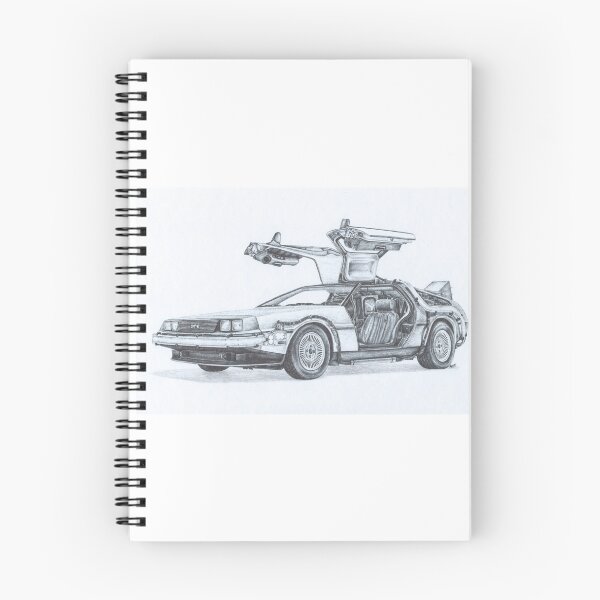 Item preview, Back to the Future DMC DeLorean Car Time Machine Biro Drawing designed and sold by FanartAft.