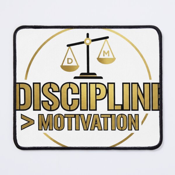 Item preview, Discipline Over Motivation Minimalist Gold Success Quote designed and sold by JeevanStickers.