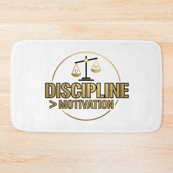 Item preview, Discipline Over Motivation Minimalist Gold Success Quote designed and sold by JeevanStickers.