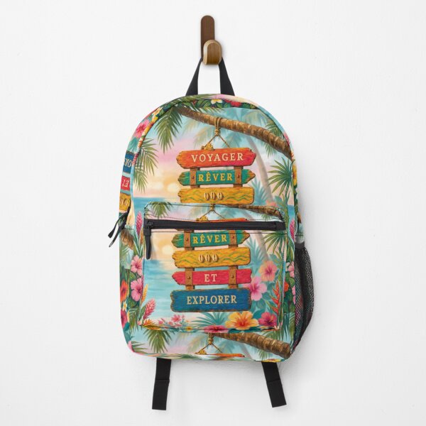 Item preview, Travel, Dream, and Explore: Exotic beach, paradise, palm trees and exotic flowers designed and sold by Mevissart.