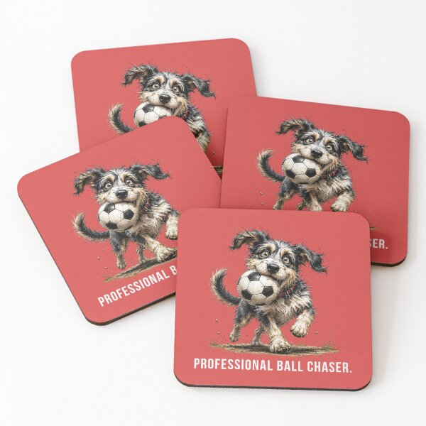 Item preview, Professional Ball Chaser – Soccre Scruffy Dog Illustration designed and sold by PAPIRO SIGLO XXI.