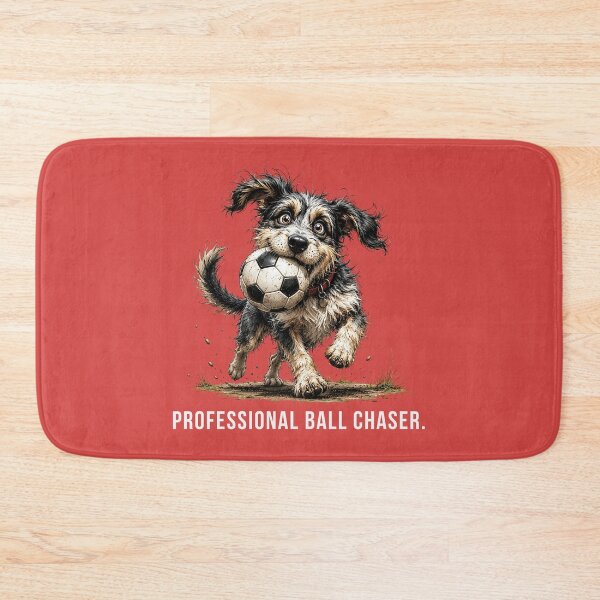 Item preview, Professional Ball Chaser – Soccre Scruffy Dog Illustration designed and sold by PAPIRO SIGLO XXI.