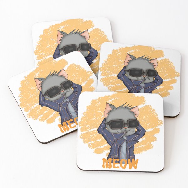 Item preview, Stylish Grey Kawaii Cat designed and sold by LizChibiArt.