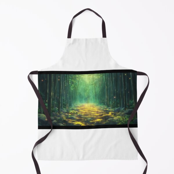 Item preview, The Glowing Path — Enchanted Forest Anime Landscape Art designed and sold by middelight-luna.