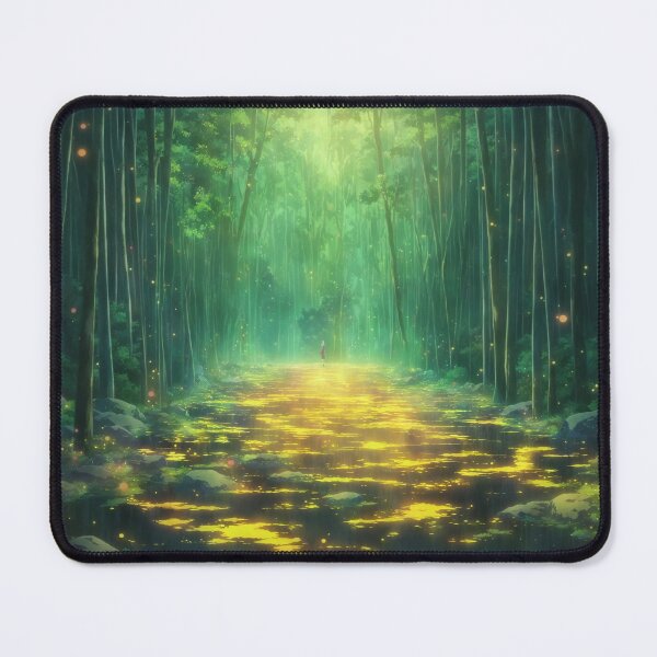 Item preview, The Glowing Path — Enchanted Forest Anime Landscape Art designed and sold by middelight-luna.