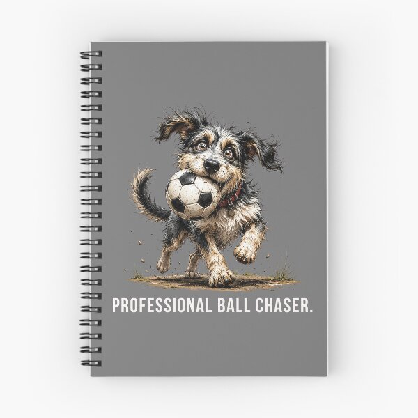 Item preview, Professional Ball Chaser – Soccre Scruffy Dog Illustration designed and sold by PAPIRO SIGLO XXI.