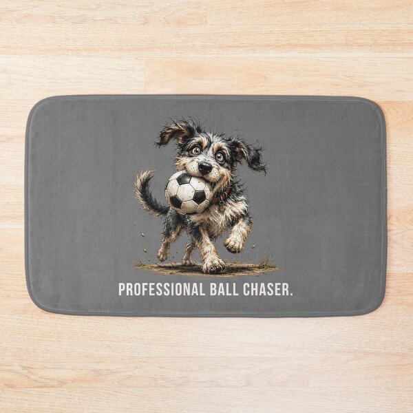 Item preview, Professional Ball Chaser – Soccre Scruffy Dog Illustration designed and sold by PAPIRO SIGLO XXI.