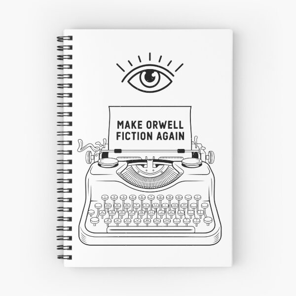 Item preview, Make Orwell Fiction Again Vintage Typewriter Design | Dystopian Literary Satire Graphic designed and sold by ArcticFoxStudio.