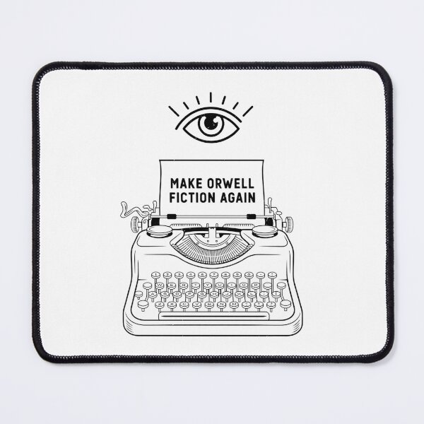 Item preview, Make Orwell Fiction Again Vintage Typewriter Design | Dystopian Literary Satire Graphic designed and sold by ArcticFoxStudio.