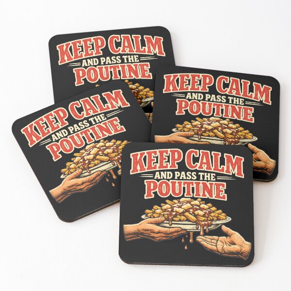 Item preview, Keep Calm Pass the Poutine — Funny Canadian T-Shirt designed and sold by CerealBoxInk.