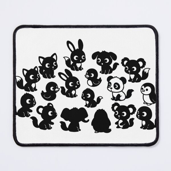Item preview, Kawaii Animal Silhouette Clipart Bundle - Cute Creature Vector Pack - Vinyl Decal Design designed and sold by BestChoiceService.