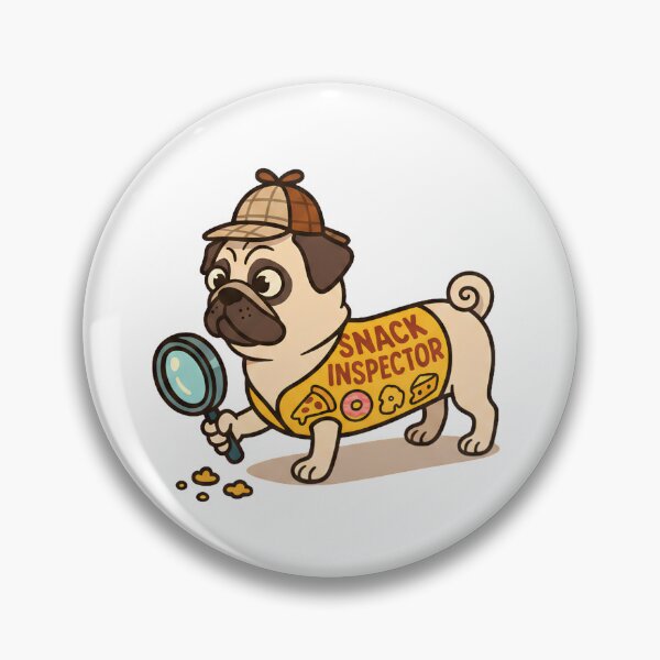 Item preview, Pug Snack Inspector Funny Dog Gift | Cute Pug Detective Magnifying Glass | Pug Lover Present designed and sold by nbg2012.
