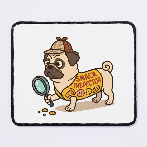 Item preview, Pug Snack Inspector Funny Dog Gift | Cute Pug Detective Magnifying Glass | Pug Lover Present designed and sold by nbg2012.