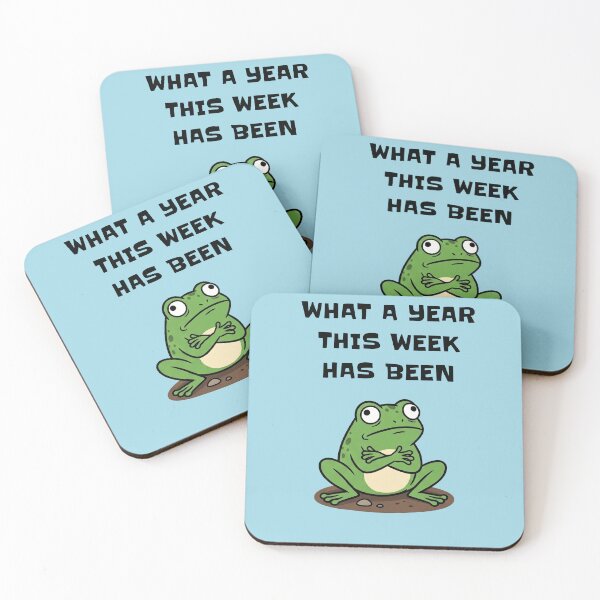 Item preview, What A Year This Week Has Been Funny Frog Quote designed and sold by d247.