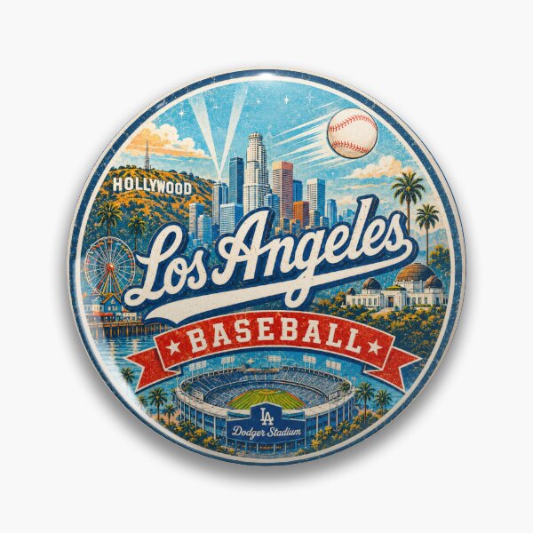Item preview, Vintage Los Angeles Baseball Travel Badge designed and sold by TKOprintdesigns.
