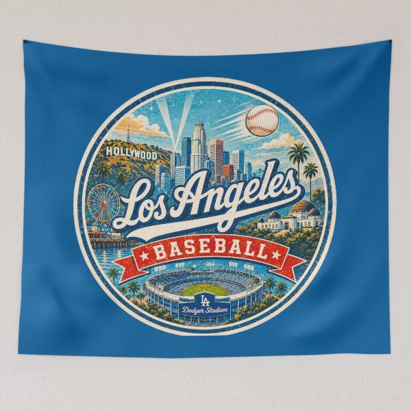 Item preview, Vintage Los Angeles Baseball Travel Badge designed and sold by TKOprintdesigns.