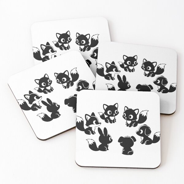 Item preview, Kawaii Fox and Puppy Silhouette Clipart - Cute Anime Animal Outlines - Cricut Vector Files designed and sold by BestChoiceService.